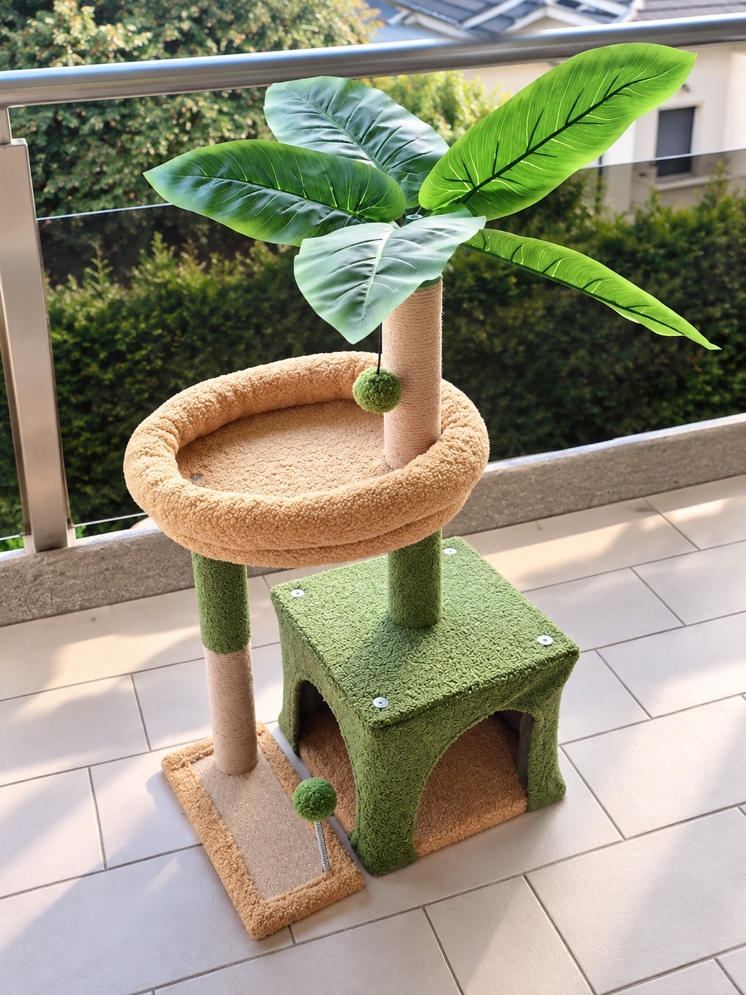 Tiragraffi per Gatti con Foglie Decorative
